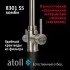 Кран комбинированный (хол/гор + питьевая) atoll 8301-SS (нерж.сталь) Кран комбинированный (хол/гор + питьевая) atoll 8301-SS (нерж.сталь)