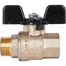 Кран шаровой полнопроходной ВР/НР 1/2", ручка бабочка Италия, SVB-0004-000015 Кран шаровой полнопроходной ВР/НР 1/2", ручка бабочка Италия, SVB-0004-000015