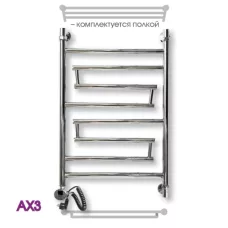 Полотенцесушитель электрический ЭРАТО АХ3 ВП 1200x500, с верхней полкой