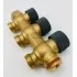 Регулирующий проходной коллектор Zeissler 3/4"х3/4" с 3 отводами ZSc.403.0503E