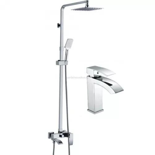 Набор для ванны 2 в 1 HANSEN HL37044 хром (Хансен)