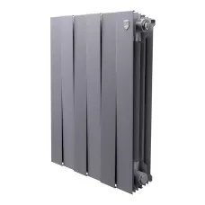 Радиатор биметаллический Royal Thermo Pianoforte 500 - 6 секций Silver Satin с боковым подключением Радиатор биметаллический Royal Thermo Pianoforte 500 - 6 секций Silver Satin с боковым подключением