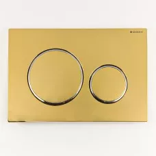 Смывная клавиша Geberit Sigma 20 115.882. GL.1 глянцевое золото с хромированными глянцевыми кольцами Смывная клавиша Geberit Sigma 20 115.882. GL.1 глянцевое золото с хромированными глянцевыми кольцами