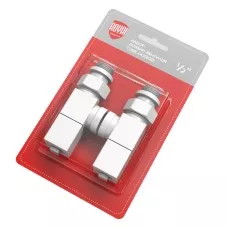 Набор дизайн-вентилей Royal Thermo CUBE 1/2" осевой белый, RTE 56.0003, НС-1422572 Набор дизайн-вентилей Royal Thermo CUBE 1/2" осевой белый, RTE 56.0003, НС-1422572
