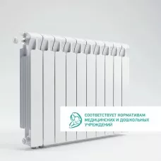 Радиатор биметаллический Mon. 500 Ventil VL - 10 секций c нижним левым подключением