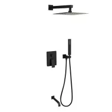 Liros Встраиваемый душевой комплект со смесителем 3 режима TVZ-0889 Чёрный Liros Встраиваемый душевой комплект со смесителем 3 режима TVZ-0889 Чёрный