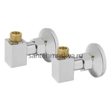 Соединитель угловой 3/4" ВР ×1/2" НР, квадратный, для полотенцесушителя Соединитель угловой 3/4" ВР ×1/2" НР, квадратный, для полотенцесушителя