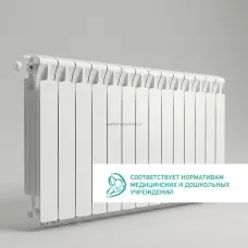 Радиатор биметаллический Mon. 500 Ventil VL - 14 секций c нижним левым подключением