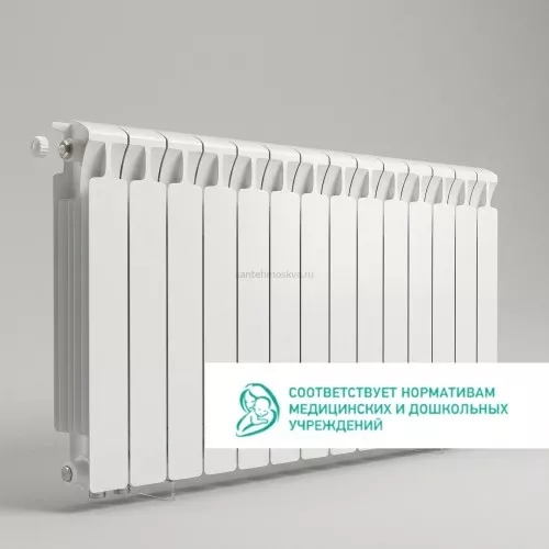 Радиатор биметаллический Mon. 500 Ventil VL - 14 секций c нижним левым подключением