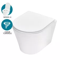 Spring K Подвесной унитаз MODEL K с сидением 480x360 мм белый 9700997, TORNADO Spring K Подвесной унитаз MODEL K с сидением 480x360 мм белый 9700997, TORNADO