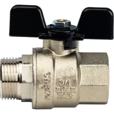 Кран шаровой полнопроходной ВР/НР 3/4", ручка бабочка Италия, SVB-0004-000020 Кран шаровой полнопроходной ВР/НР 3/4", ручка бабочка Италия, SVB-0004-000020
