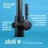 Кран комбинированный (хол/гор + питьевая) atoll 2215-BB (черный) Кран комбинированный (хол/гор + питьевая) atoll 2215-BB (черный)