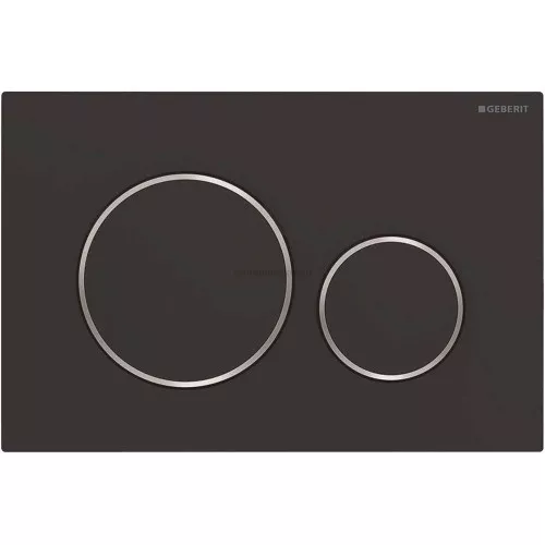 Смывная клавиша Geberit Sigma 20 115.882.14.1 черная матовая, хром глянцевый