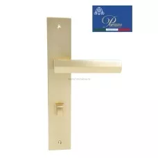 Дверная ручка на планке с фиксатором PORTUNO Alba 721.07WC Матовое золото Дверная ручка на планке с фиксатором PORTUNO Alba 721.07WC Матовое золото