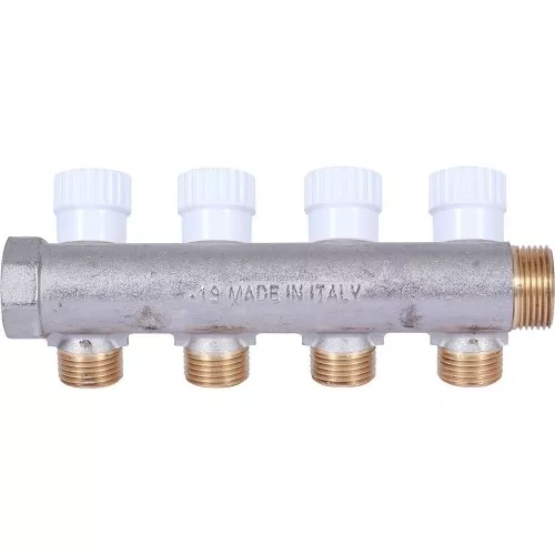 Коллектор распределительный 3/4", 4 отвода 1/2" SMB 6852 341204