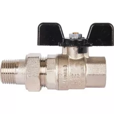 Кран шаровой полнопроходной ВР/НР 1/2" американка, ручка бабочка Италия, SVB-0007-000015 Кран шаровой полнопроходной ВР/НР 1/2" американка, ручка бабочка Италия, SVB-0007-000015
