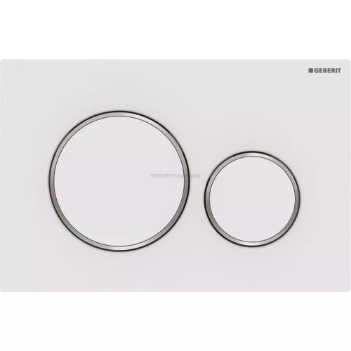 Смывная клавиша Geberit Sigma 20 115.882.JT.1 белая матовая, хром глянцевый