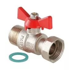 Кран шаровой латунный Valtec 3/4 ВР(г) х 3/4 НР(ш) проходной бабочка с накидной гайкой прямой (VT.260.N.0505) Кран шаровой латунный Valtec 3/4 ВР(г) х 3/4 НР(ш) проходной бабочка с накидной гайкой прямой (VT.260.N.0505)