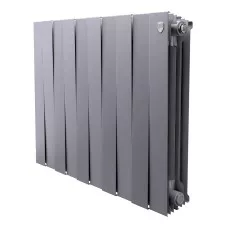 Радиатор биметаллический Royal Thermo Pianoforte 500 - 10 секций Silver Satin с боковым подключением Радиатор биметаллический Royal Thermo Pianoforte 500 - 10 секций Silver Satin с боковым подключением