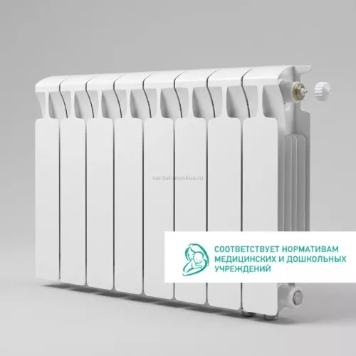 Радиатор биметаллический Mon. 350 Ventil VR - 8 секций c нижним правым подключением