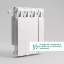 Радиатор биметаллический Mon. 350 Ventil VL - 4 секций c нижним левым подключением Радиатор биметаллический Mon. 350 Ventil VL - 4 секций c нижним левым подключением