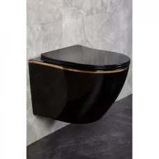 Унитаз подвесной безободковый с сиденьем Ancona Black Z19-15B Zandini Унитаз подвесной безободковый с сиденьем Ancona Black Z19-15B Zandini