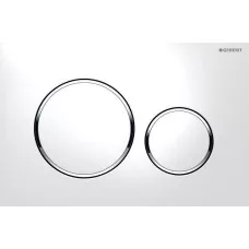 Смывная клавиша Geberit Sigma 20 115.882. KJ.1 белая, глянцевый хром Смывная клавиша Geberit Sigma 20 115.882. KJ.1 белая, глянцевый хром