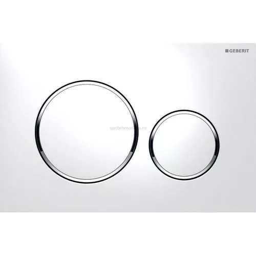 Смывная клавиша Geberit Sigma 20 115.882. KJ.1 белая, глянцевый хром