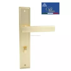 Дверная ручка на планке с фиксатором PORTUNO Star 820.07WC Матовое золото Дверная ручка на планке с фиксатором PORTUNO Star 820.07WC Матовое золото