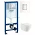 Инсталляция Grohe Rapid SL 38772001, 3 в 1 с кнопкой смыва + унитаз Ganzer GZ19321 Инсталляция Grohe Rapid SL 38772001, 3 в 1 с кнопкой смыва + унитаз Ganzer GZ19321