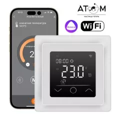 Терморегулятор ATOM Beta Wi-Fi белый Терморегулятор ATOM Beta Wi-Fi белый