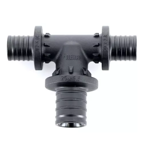 Тройник Rehau 11601041001 с увеличенным боковым проходом 20-25-20 PX (Рехау)
