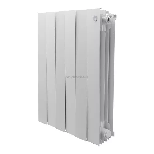 Радиатор биметаллический Royal Thermo Pianoforte 500 - 6 секций Bianco Traffico с боковым подключением (Роял Термо)