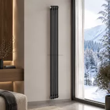 Радиатор отопления Tub. Ventil 2180 4 секции антрацит с нижним подключением Радиатор отопления Tub. Ventil 2180 4 секции антрацит с нижним подключением