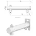 Консоль настенного монтажа Flexconsole R White SST 3/4х1/2, белая нерж, 27906 Консоль настенного монтажа Flexconsole R White SST 3/4х1/2, белая нерж, 27906