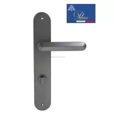 Дверная ручка на планке с фиксатором PORTUNO Onyx 623.05WC Матовый графит Дверная ручка на планке с фиксатором PORTUNO Onyx 623.05WC Матовый графит