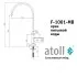 Кран питьевой atoll F-1001-MB (матовый черный)