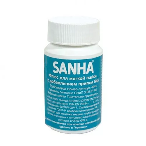 Флюс-паста для мягкого медного припоя 250 гр. SANHA