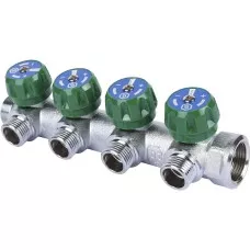Коллектор регулирующий 3/4"х1/2" с 4 отводами, SMB-6849-341204 Коллектор регулирующий 3/4"х1/2" с 4 отводами, SMB-6849-341204