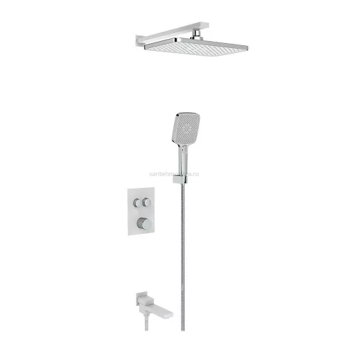 Душевая система скрытого монтажа VIEIR V25006-3F белый матовый