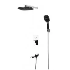 GZ28065-C Встроенный смес для душа с 3-функ. (черный+хром) GZ28065-C Встроенный смес для душа с 3-функ. (черный+хром)