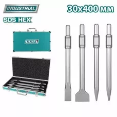 Набор зубил SDS-hex для ремонта и строительства TOTAL TAC0304375 (4 шт) Набор зубил SDS-hex для ремонта и строительства TOTAL TAC0304375 (4 шт)