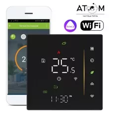 Терморегулятор ATOM Alpha Wi-Fi черный Терморегулятор ATOM Alpha Wi-Fi черный