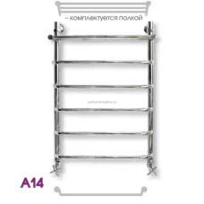 Водяной полотенцесушитель ЭРАТО А14 ВП 1200x400, с верхней полкой
