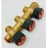 Регулирующий проходной коллектор Zeissler 3/4"х3/4" с 3 отводами ZSc.403.0503E