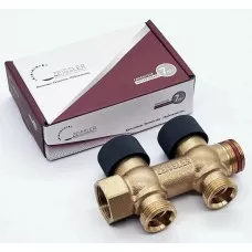 Регулирующий проходной коллектор Zeissler 3/4"х3/4" с 2 отводами ZSc.403.0502E Регулирующий проходной коллектор Zeissler 3/4"х3/4" с 2 отводами ZSc.403.0502E
