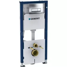 Инсталляция для унитаза Geberit Duofix 458.128.21.1, смывной бачок Delta 12 см, смывная клавиша Delta 51 (хром) Инсталляция для унитаза Geberit Duofix 458.128.21.1, смывной бачок Delta 12 см, смывная клавиша Delta 51 (хром)