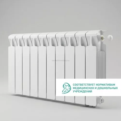 Радиатор биметаллический Mon. 350 Ventil VR - 10 секций c нижним правым подключением