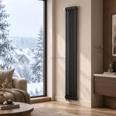 Радиатор отопления Tub. Ventil 2180 6 секции антрацит с нижним подключением