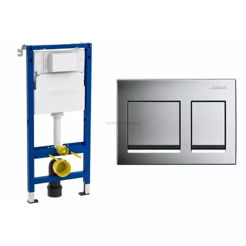 Инсталляция для унитаза Geberit Duofix Alpha 458.233.00.1 со смывным бачком и с кнопкой смыва (Геберит)
